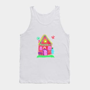 Red Christmas fairy house Tank Top